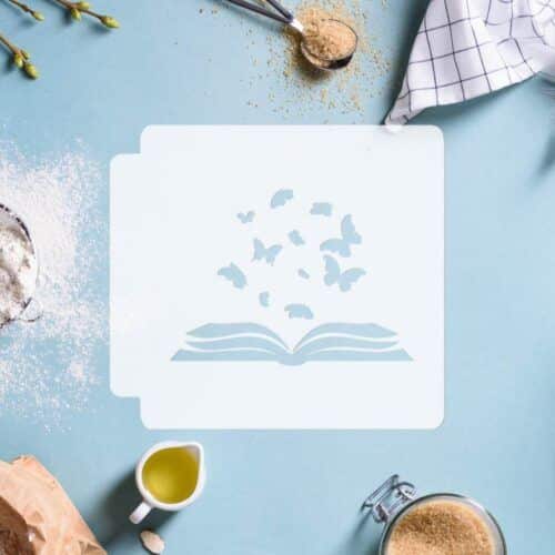 Book with Butterflies 783-G625 Stencil