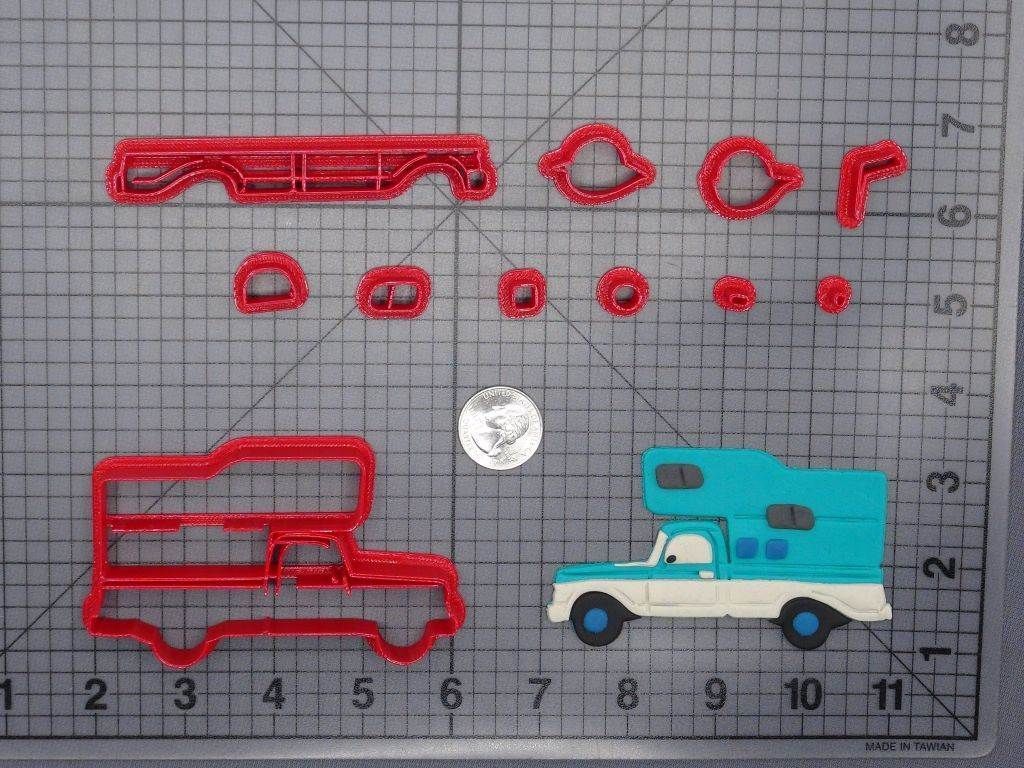 Camper Pickup Truck 266-E850 Cookie Cutter Set