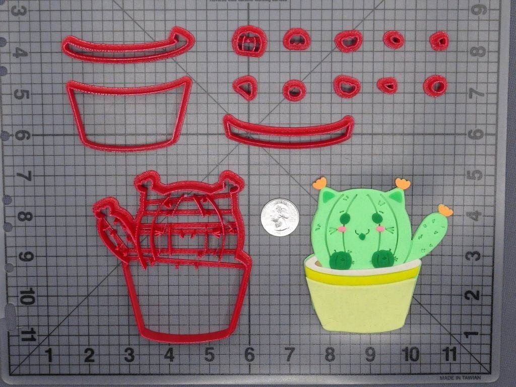 Cat Cactus 266-F798 Cookie Cutter Set