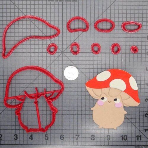 Cat Mushroom 266-E750 Cookie Cutter Set
