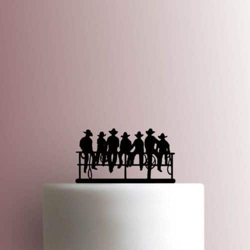Cowboys on Fence 225-B072 Cake Topper