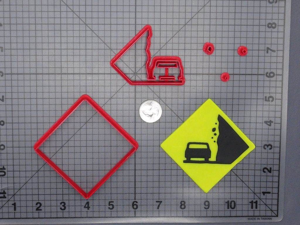 Falling Rock Road Sign 266-G590 Cookie Cutter Set