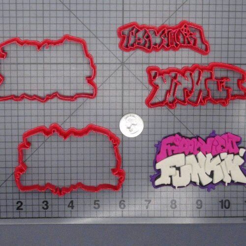 Friday Night Funkin Logo 266-H195 Cookie Cutter Set