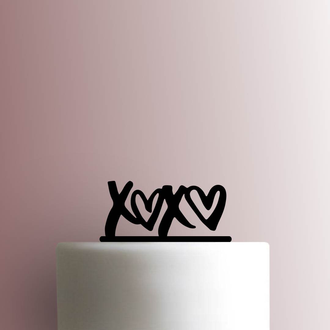 Hugs and Kisses Hearts 225-B061 Cake Topper