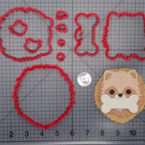 Pomeranian Dog with Bone 266-G948 Cookie Cutter Set