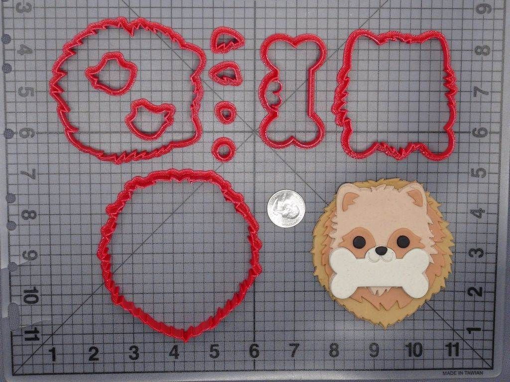 Pomeranian Dog with Bone 266-G948 Cookie Cutter Set