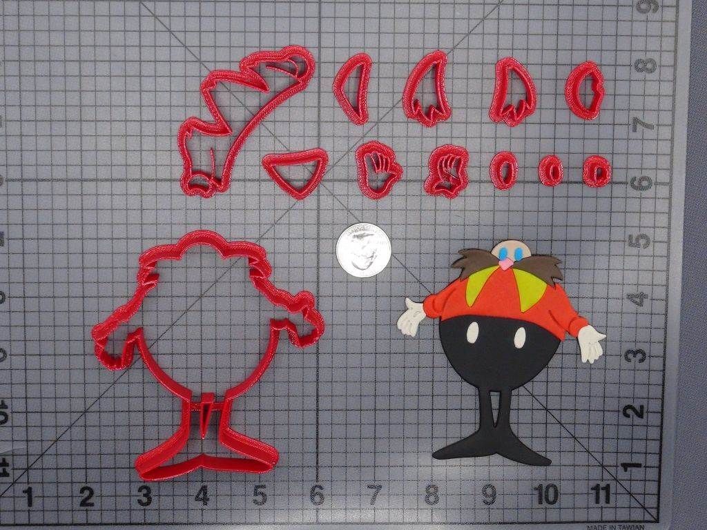 Sonic the Hedgehog - Doctor Eggman Robotnik Body 266-H189 Cookie Cutter Set