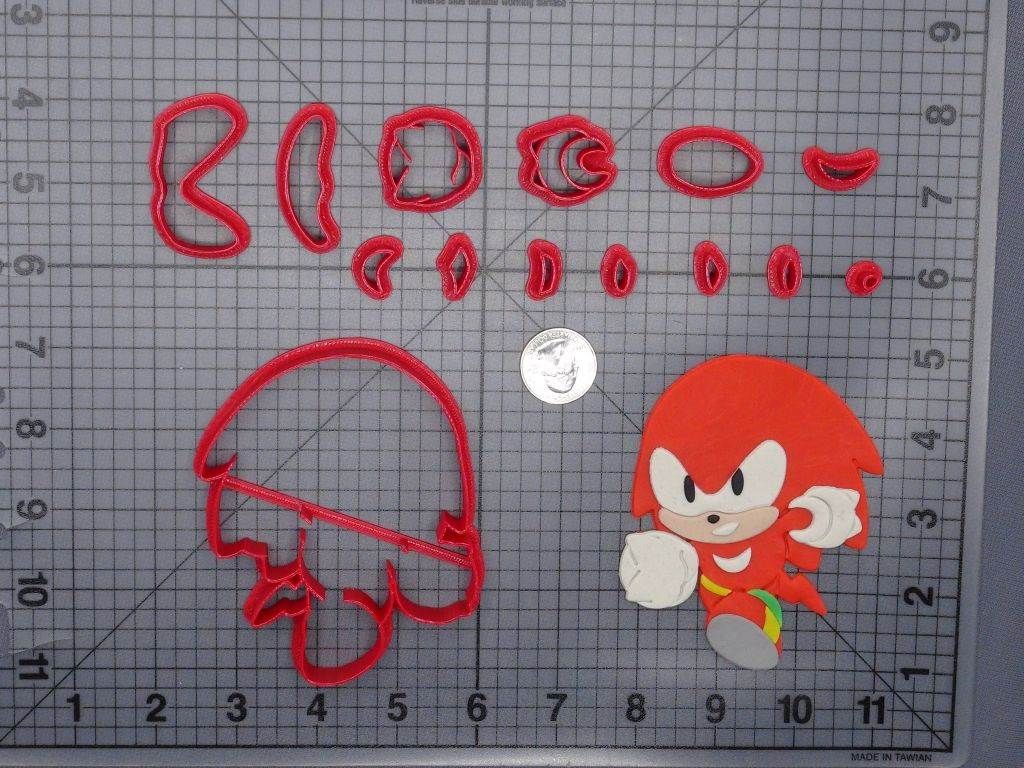 Sonic the Hedgehog - Knuckles Running Body 266-H224 Cookie Cutter Set