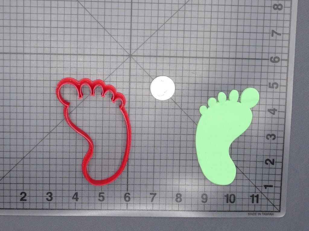 Baby Foot Left 266-H251 Cookie Cutter Silhouette