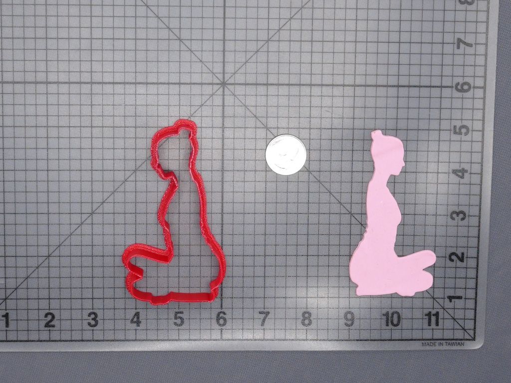 Yoga Pose 266-H176 Cookie Cutter Silhouette