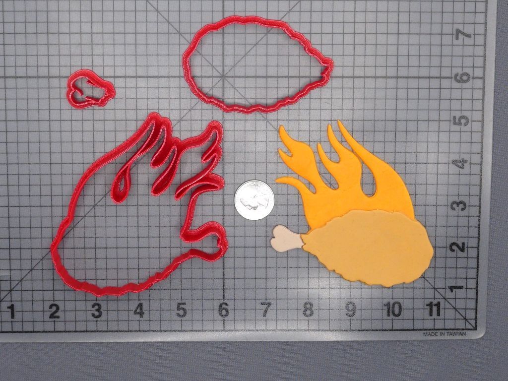 Chicken Wing on Fire 266-H099 Cookie Cutter Set