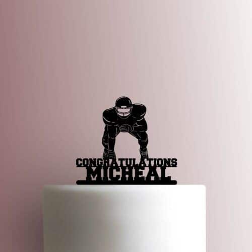 Custom Football Player Congratulations 255-B330 Cake Topper