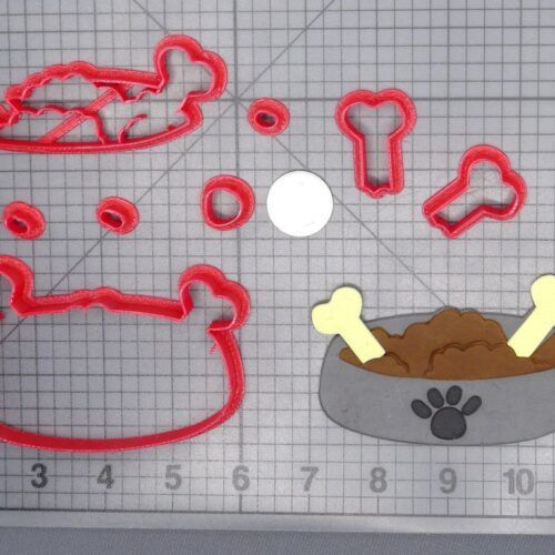 Dog Bowl with Food 266-H066 Cookie Cutter Set