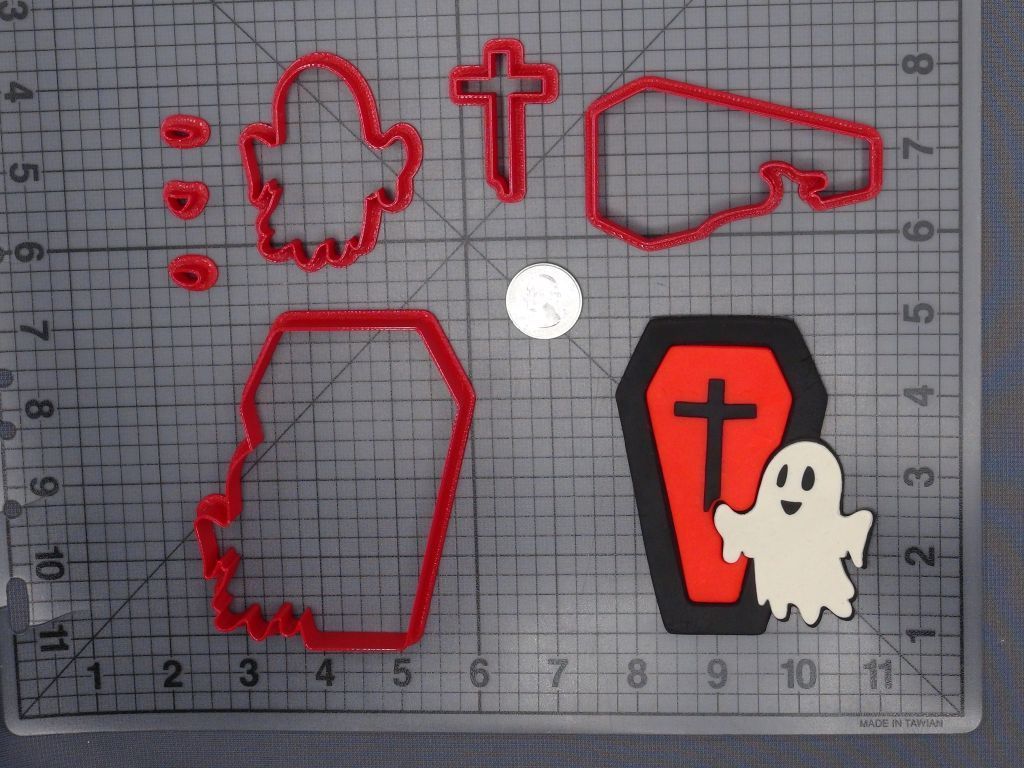 Halloween - Ghost with Coffin 266-H502 Cookie Cutter Set