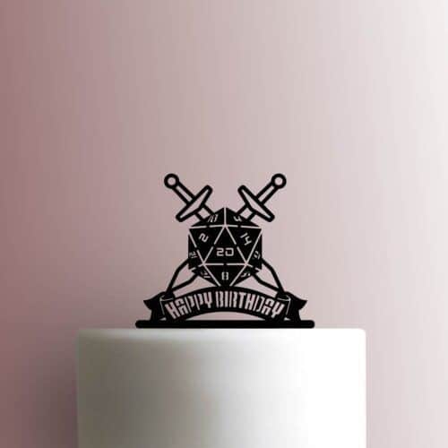 D20 Happy Birthday 225-B335 Cake Topper