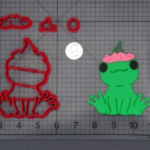 Frog with Flower Hat 266-H449 Cookie Cutter Set