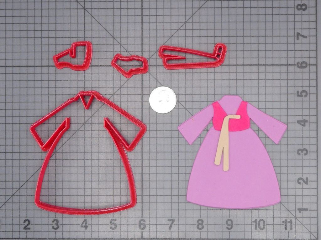 Hanbok Dress 266-H448 Cookie Cutter Set