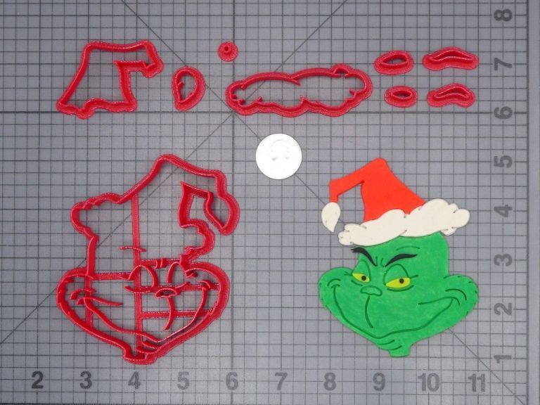 How the Grinch Stole Christmas - Grinch with Santa Hat 266-H616 Cookie Cutter Set