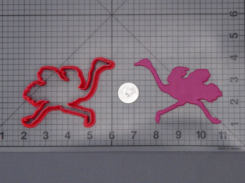 Ostrich Running 266-H349 Cookie Cutter Silhouette