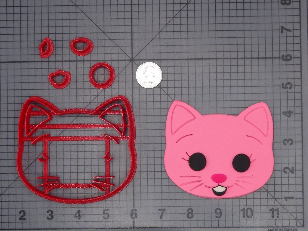 Plim Plim - Mei Li Cat Head 266-H476 Cookie Cutter Set