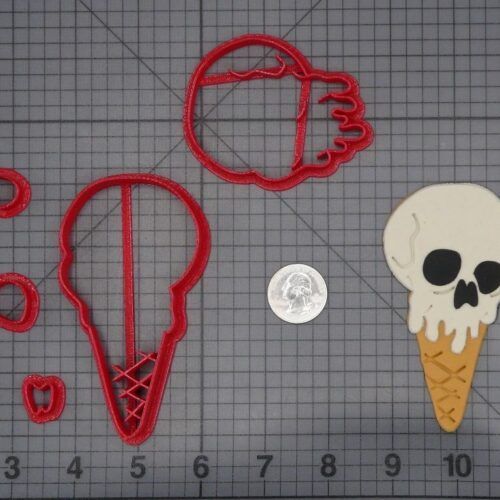 Skull Ice Cream 266-H444 Cookie Cutter Set