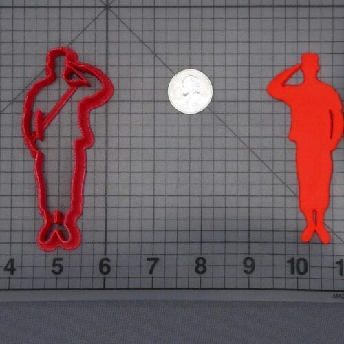 Soldier Saluting 266-H177 Cookie Cutter