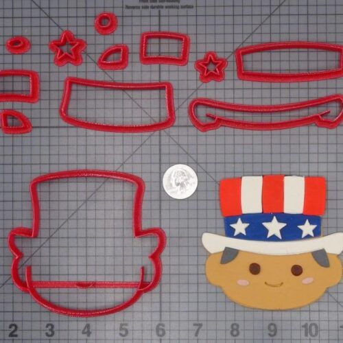 Uncle Sam Head 266-H157 Cookie Cutter Set