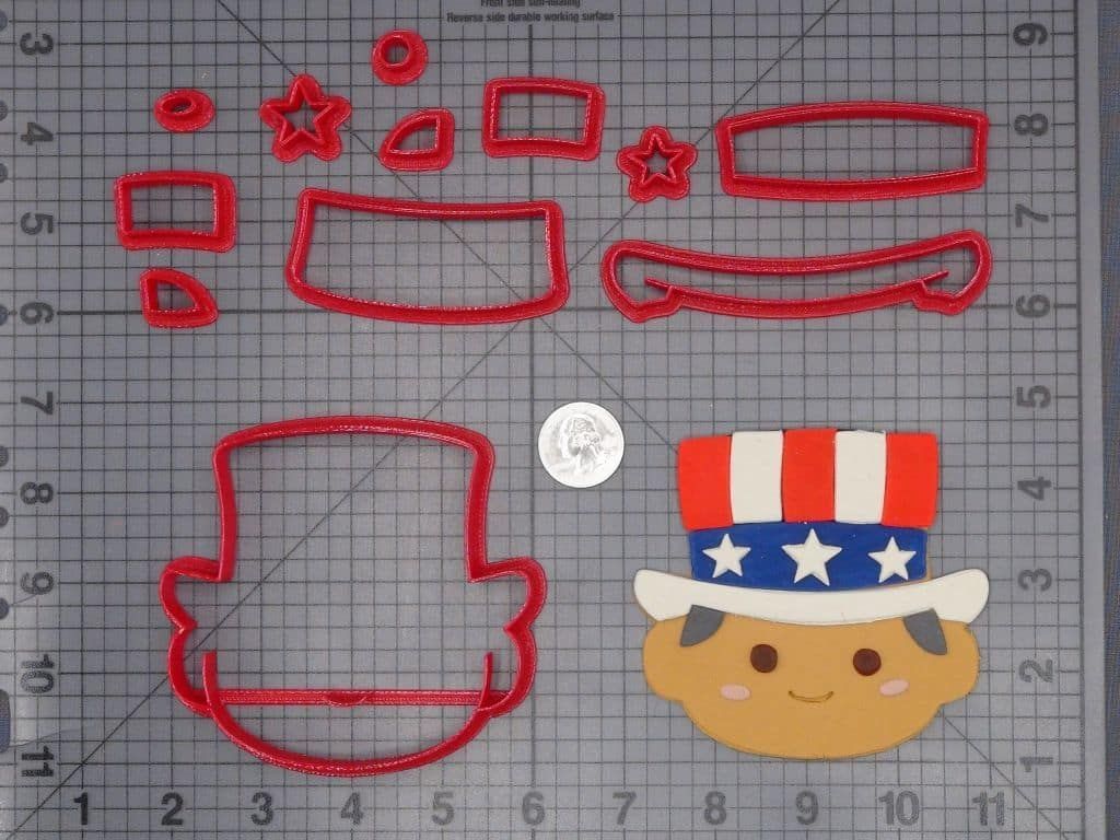Uncle Sam Head 266-H157 Cookie Cutter Set