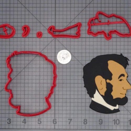 Abraham Lincoln Head 266-H397 Cookie Cutter Set