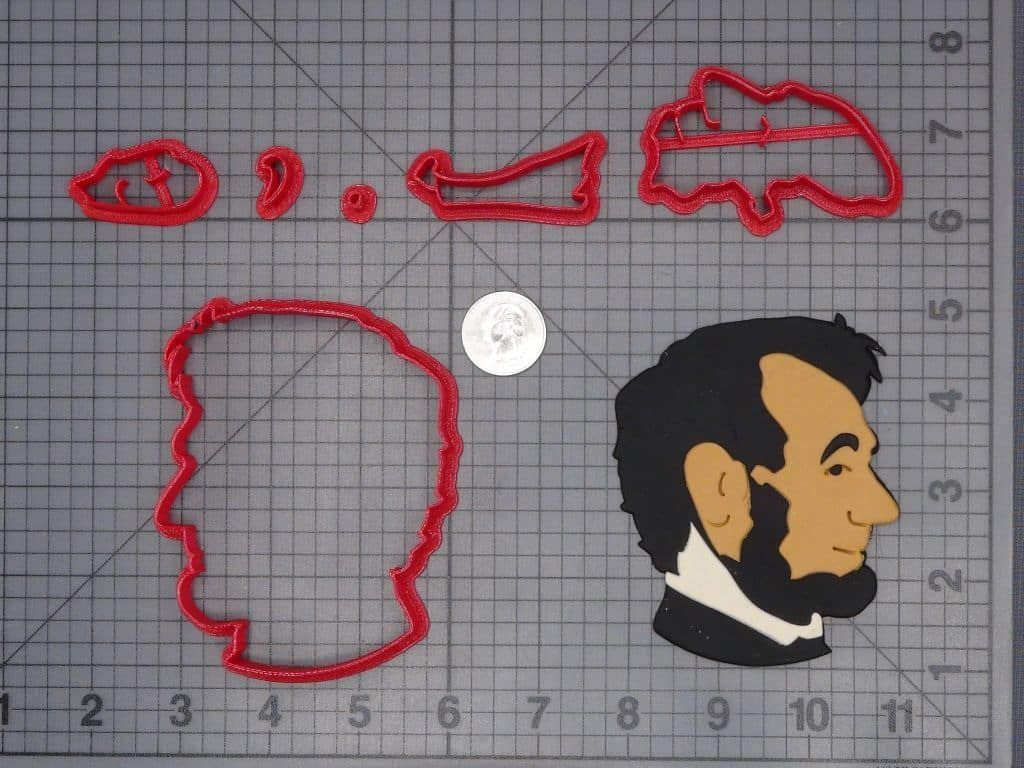 Abraham Lincoln Head 266-H397 Cookie Cutter Set