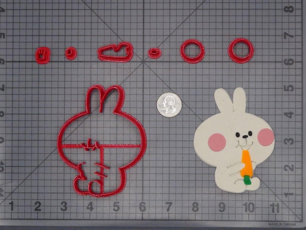 Akirambow - Spoiled Rabbit with Carrot 266-H660 Cookie Cutter Set
