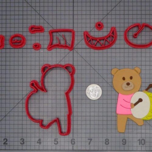 Bear with Bass Drum 266-H264 Cookie Cutter Set