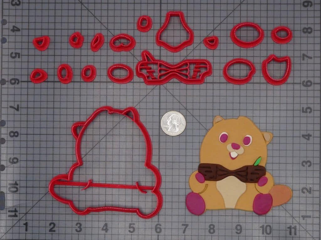 Beaver with Log Body 266-H125 Cookie Cutter Set