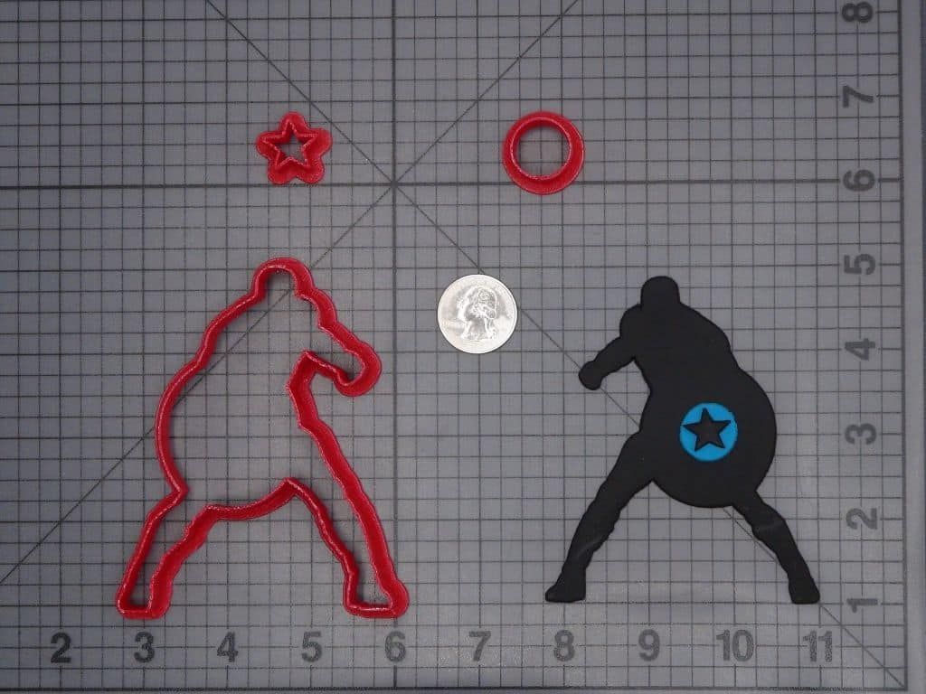 Captain America with Shield 266-H683 Cookie Cutter Set