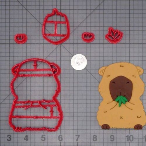 Capybara with Leaves 266-H305 Cookie Cutter Set