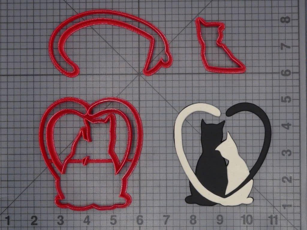 Cat Heart 266-H587 Cookie Cutter Set