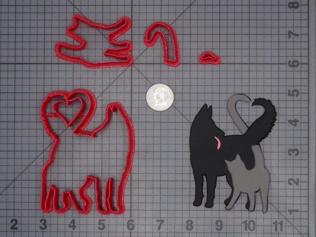Cat and Dog Heart 266-H588 Cookie Cutter Set