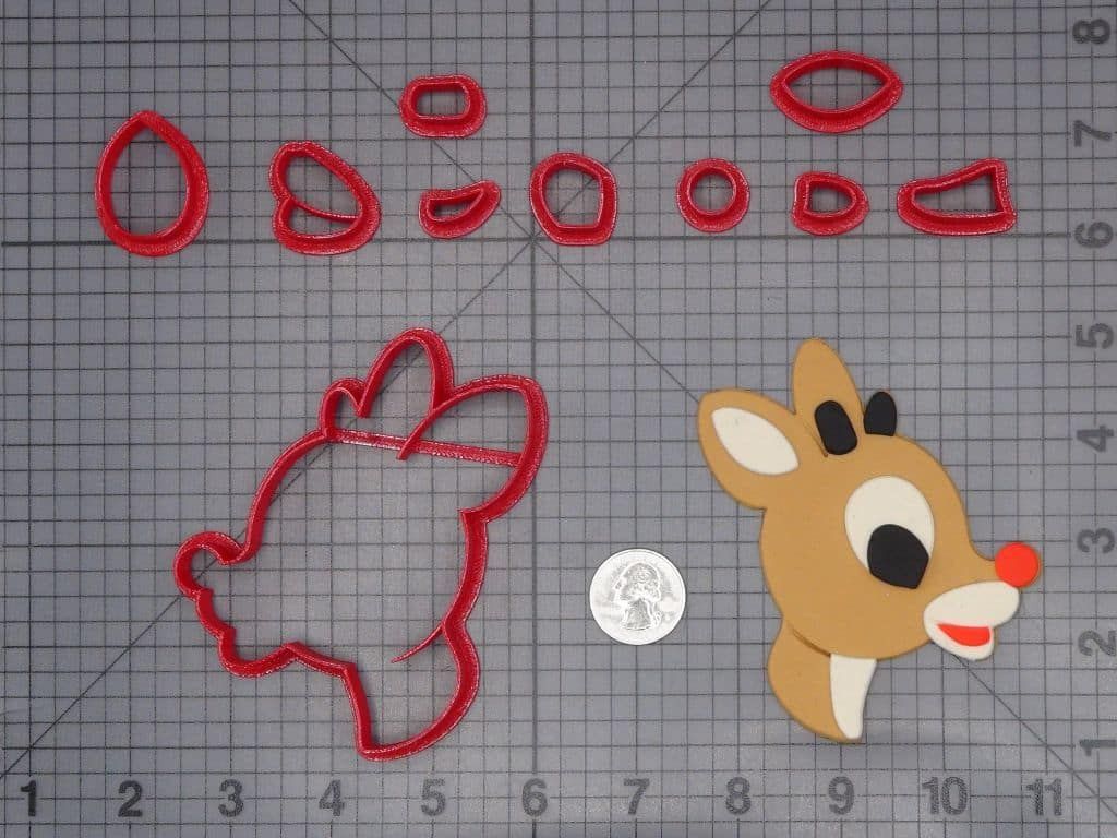 Christmas - Rudolph the Red Nosed Reindeer - Rudolph Head 266-H726 Cookie Cutter Set