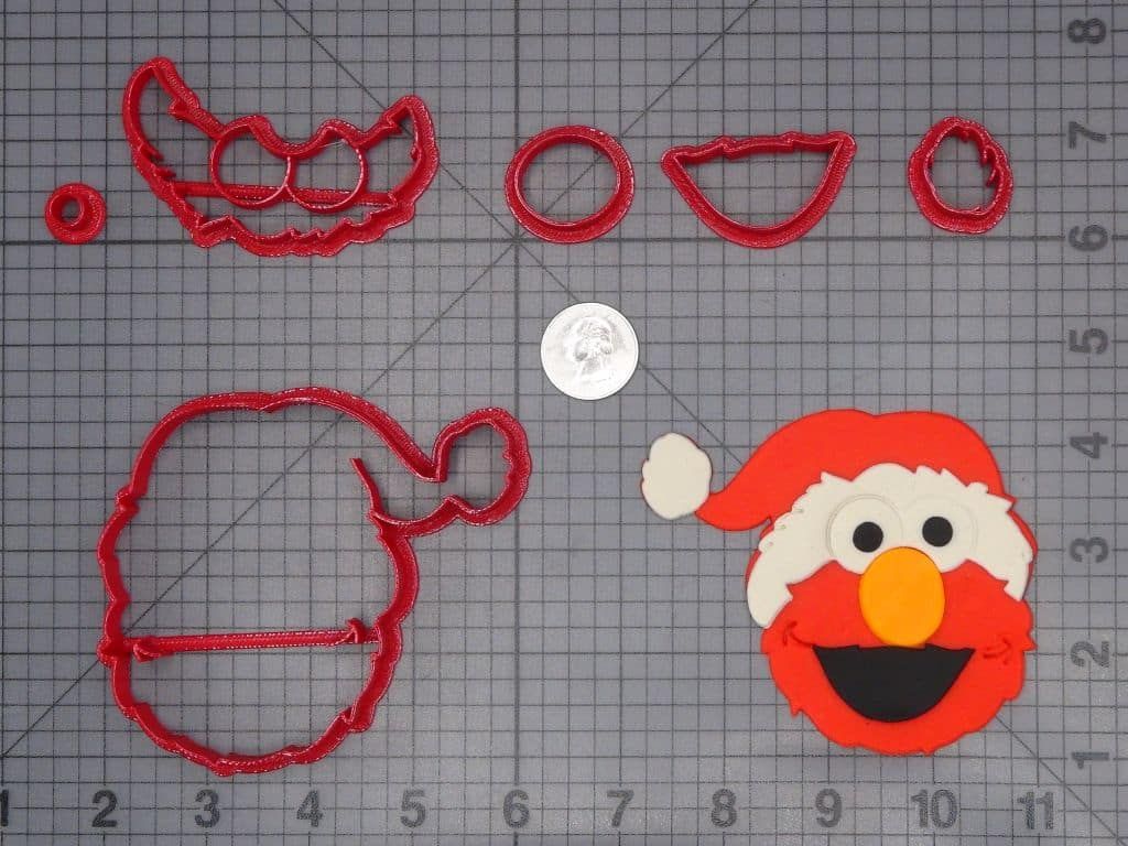 Christmas - Sesame Street - Elmo with Santa Hat 266-H727 Cookie Cutter Set