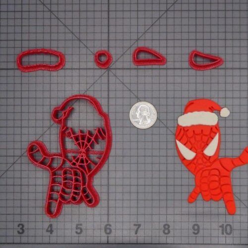 Christmas - Spiderman with Santa Hat 266-H715 Cookie Cutter Set