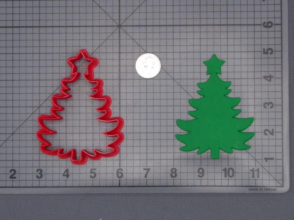 Christmas Tree with Star 266-H771 Cookie Cutter Silhouette