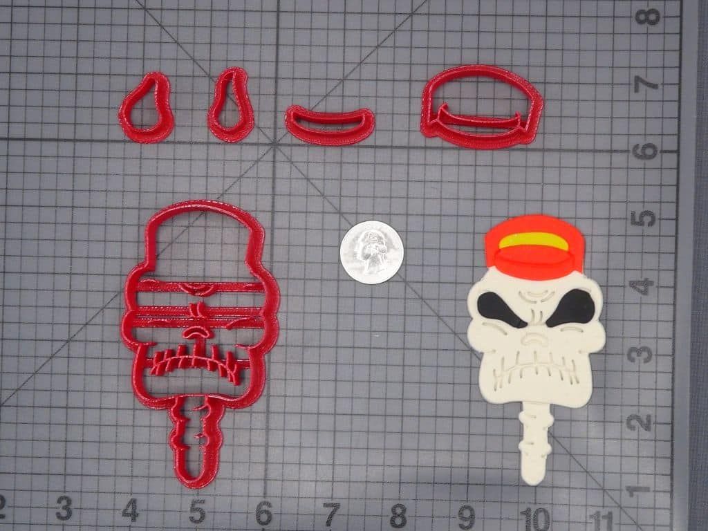 Cuphead - Conductor Skull Head 266-H372 Cookie Cutter Set