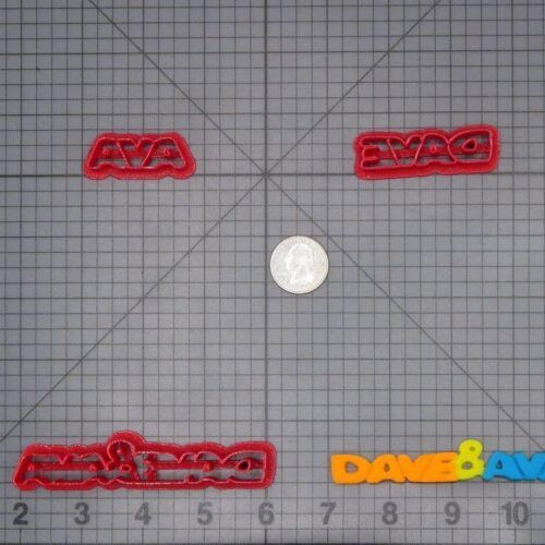 Dave and Ava Logo 266-H373 Cookie Cutter Set