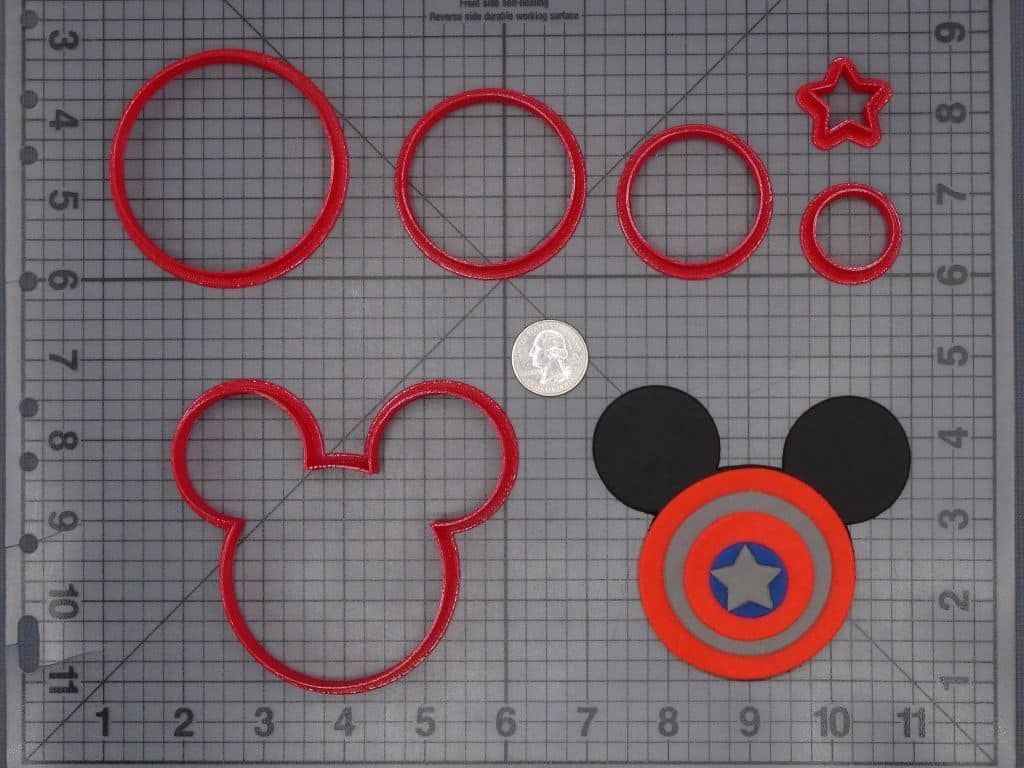 Disney Ears - Captain America 266-H749 Cookie Cutter Set