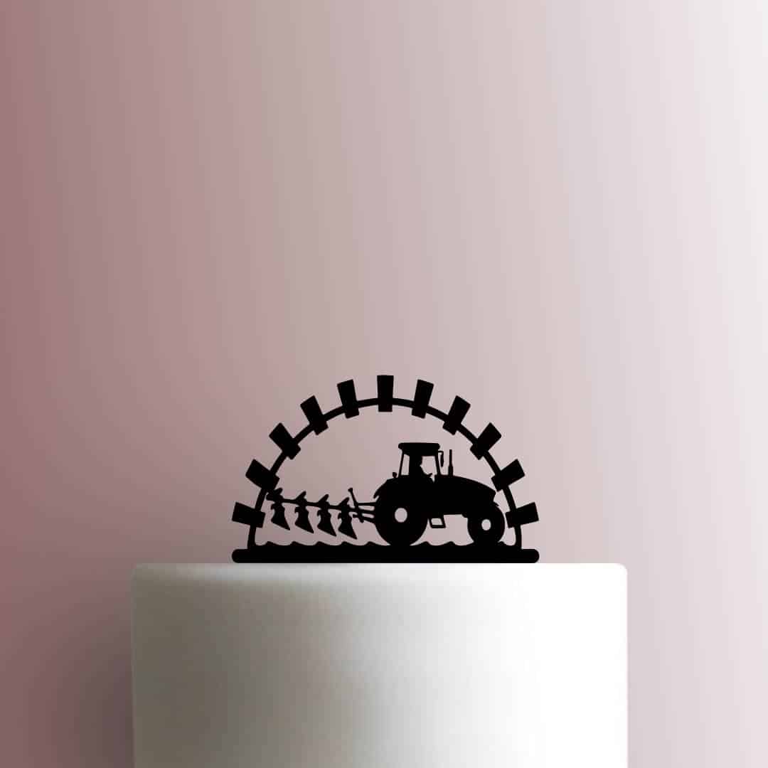 Farmer on Tractor 225-B257 Cake Topper