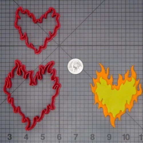 Fire Heart 266-H558 Cookie Cutter Set