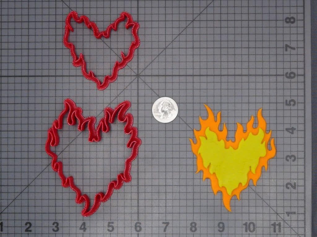 Fire Heart 266-H558 Cookie Cutter Set