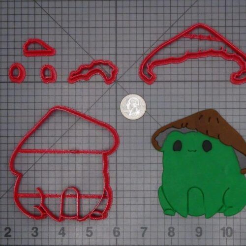 Frog with Mushroom Hat 266-H591 Cookie Cutter Set
