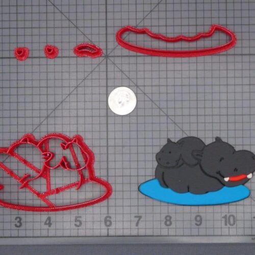 Hippo Mom and Baby 266-H369 Cookie Cutter Set