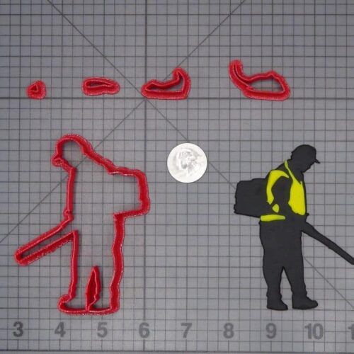 Man with Leaf Blower 266-H405 Cookie Cutter Set